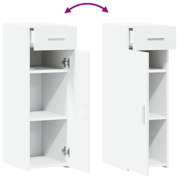 vidaXL Komoda biela 30x42,5x93 cm kompozitné drevo – Obrázok 7