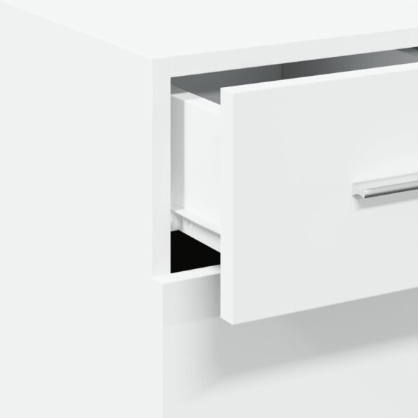 vidaXL Komoda biela 30x42,5x93 cm kompozitné drevo – Obrázok 9