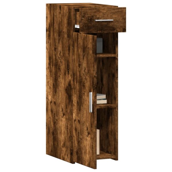 vidaXL Komoda dymový dub 30x42,5x93 cm kompozitné drevo – Obrázok 3