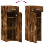 vidaXL Komoda dymový dub 30x42,5x93 cm kompozitné drevo – Obrázok 7