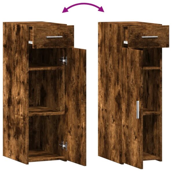 vidaXL Komoda dymový dub 30x42,5x93 cm kompozitné drevo – Obrázok 7