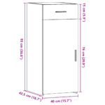vidaXL Komoda sivá sonoma 40x42,5x93 cm kompozitné drevo – Obrázok 12