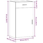 vidaXL Komoda hnedý dub 50x42,5x93 cm kompozitné drevo – Obrázok 11