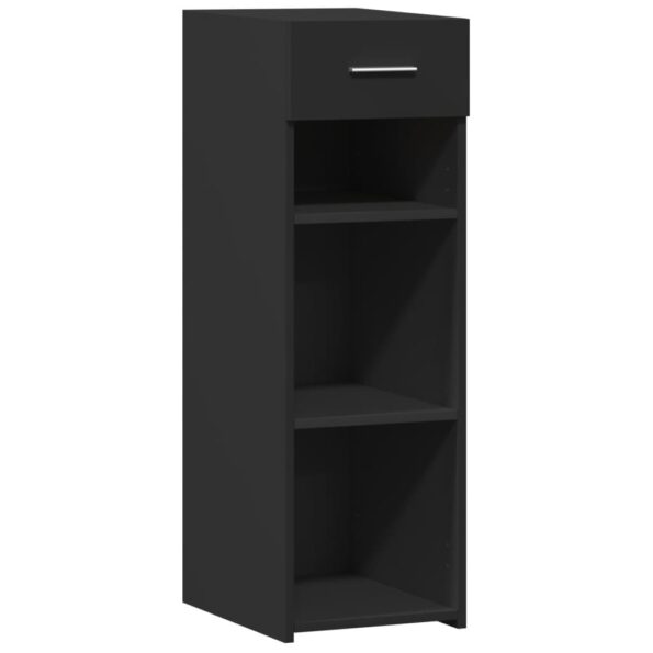 vidaXL Komoda čierna 30x42,5x93 cm kompozitné drevo – Obrázok 2