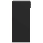 vidaXL Komoda čierna 30x42,5x93 cm kompozitné drevo – Obrázok 5
