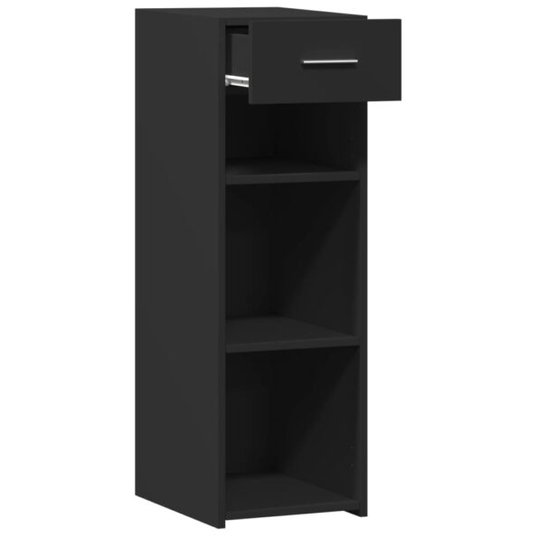 vidaXL Komoda čierna 30x42,5x93 cm kompozitné drevo – Obrázok 7