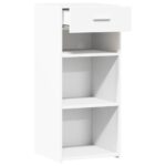vidaXL Komoda biela 40x42,5x93 cm kompozitné drevo – Obrázok 7
