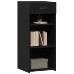 vidaXL Komoda čierna 40x42,5x93 cm kompozitné drevo – Obrázok 3