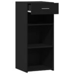 vidaXL Komoda čierna 40x42,5x93 cm kompozitné drevo – Obrázok 7