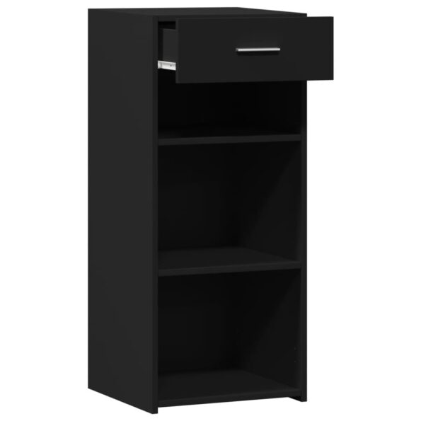 vidaXL Komoda čierna 40x42,5x93 cm kompozitné drevo – Obrázok 7