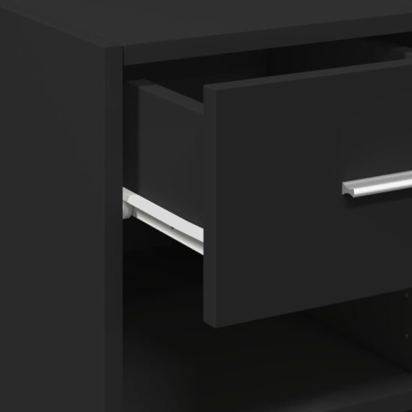vidaXL Komoda čierna 40x42,5x93 cm kompozitné drevo – Obrázok 8