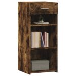 vidaXL Komoda dymový dub 40x42,5x93 cm kompozitné drevo – Obrázok 3