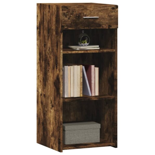 vidaXL Komoda dymový dub 40x42,5x93 cm kompozitné drevo – Obrázok 3