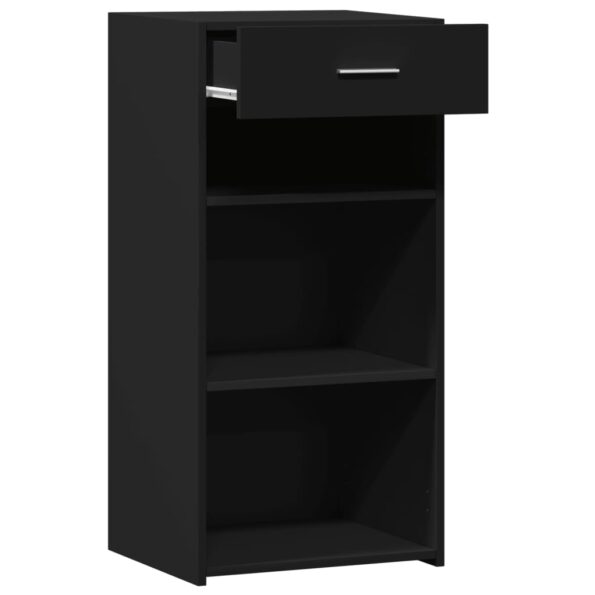 vidaXL Komoda čierna 45x42,5x93 cm kompozitné drevo – Obrázok 7