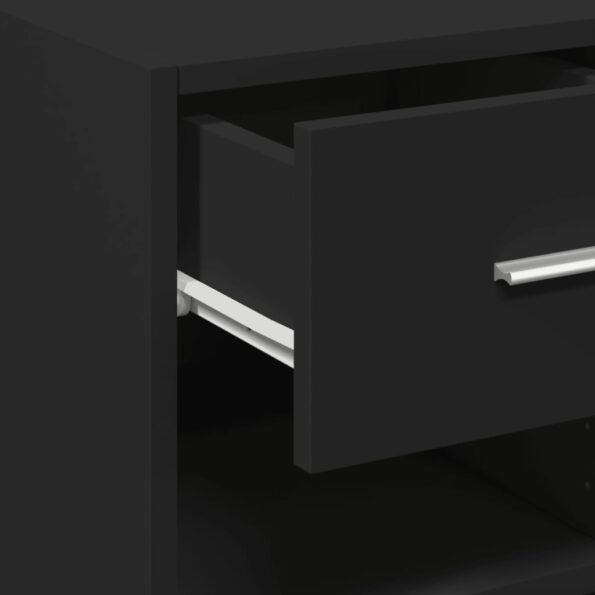 vidaXL Komoda čierna 45x42,5x93 cm kompozitné drevo – Obrázok 8
