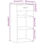 vidaXL Komoda čierna 45x42,5x93 cm kompozitné drevo – Obrázok 10