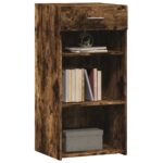 vidaXL Komoda dymový dub 45x42,5x93 cm kompozitné drevo – Obrázok 3