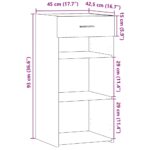 vidaXL Komoda dymový dub 45x42,5x93 cm kompozitné drevo – Obrázok 10