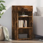 vidaXL Komoda dymový dub 45x42,5x93 cm kompozitné drevo