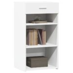 vidaXL Komoda biela 50x42,5x93 cm kompozitné drevo – Obrázok 3