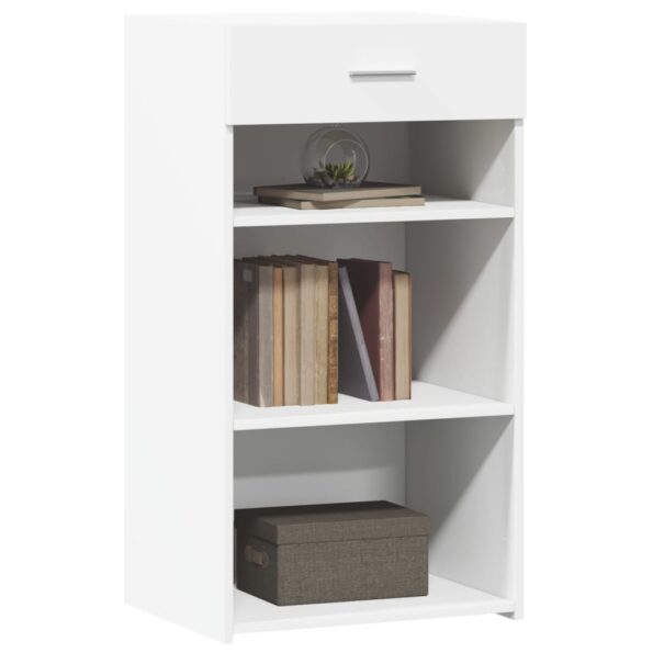 vidaXL Komoda biela 50x42,5x93 cm kompozitné drevo – Obrázok 3