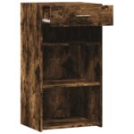 vidaXL Komoda, tmavý dub 50x42,5x93 cm kompozitné drevo – Obrázok 7