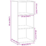 vidaXL Komoda dymový dub 40x41x93 cm kompozitné drevo – Obrázok 9