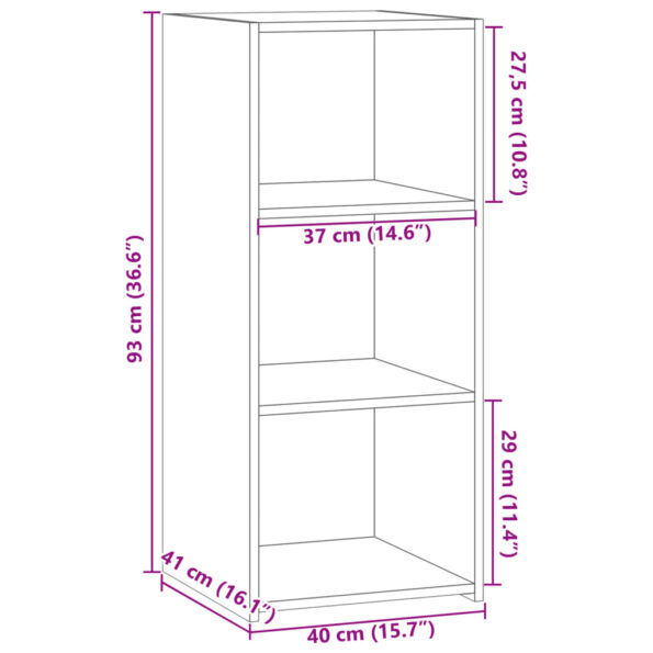 vidaXL Komoda hnedý dub 40x41x93 cm kompozitné drevo – Obrázok 9
