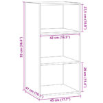 vidaXL Komoda biela 45x41x93 cm spracované drevo – Obrázok 9