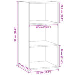 vidaXL Komoda betónovo sivá 45x41x93 cm kompozitné drevo – Obrázok 9