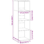 vidaXL Vysoká skrinka betónovo sivá 40x41x124 cm cm kompozitné drevo – Obrázok 9