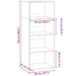 vidaXL Vysoká skrinka betónovo sivá 50x41x124 cm kompozitné drevo – Obrázok 9