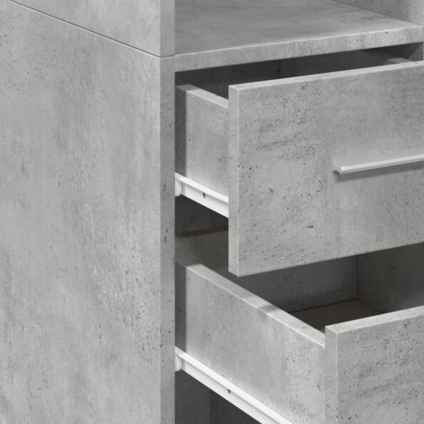 vidaXL Úzka úložná skrinka betónová 30x42,5x225 cm kompozitné drevo – Obrázok 11