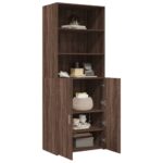 vidaXL Vysoká skrinka hnedý dub 70x42,5x185 cm kompozitné drevo – Obrázok 3