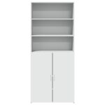 vidaXL Vysoká skrinka biela 80x42,5x185 cm kompozitné drevo – Obrázok 4