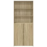 vidaXL Vysoká skrinka dub sonoma 80x42,5x185 cm kompozitné drevo – Obrázok 4
