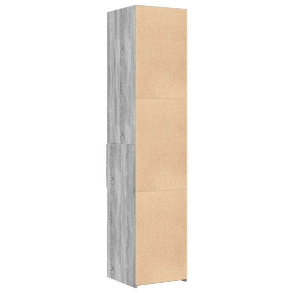 vidaXL Vysoká skrinka, sivá sonoma 40x42,5x185 cm, kompozitné drevo – Obrázok 6