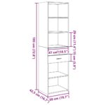 vidaXL Vysoká skrinka, dub sonoma 50x42,5x185 cm, kompozitné drevo – Obrázok 9