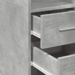 vidaXL Vysoká skrinka, betónovo sivá 50x42,5x185 cm, kompozitné drevo – Obrázok 7