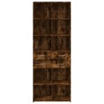 vidaXL Vysoká skrinka dymový dub 70x42,5x185 cm kompozitné drevo – Obrázok 4