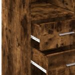 vidaXL Vysoká skrinka dymový dub 70x42,5x185 cm kompozitné drevo – Obrázok 7