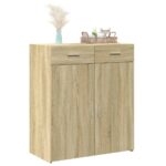 vidaXL Komoda, dub sonoma 80x42,5x93 cm, kompozitné drevo – Obrázok 3