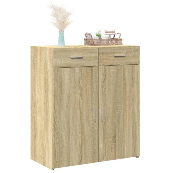 vidaXL Komoda, dub sonoma 80x42,5x93 cm, kompozitné drevo – Obrázok 3