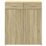 vidaXL Komoda, dub sonoma 80x42,5x93 cm, kompozitné drevo – Obrázok 4