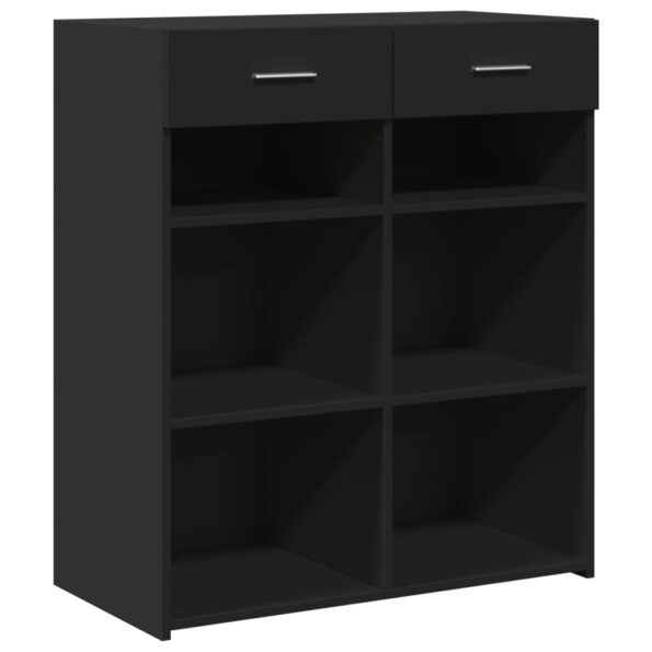 vidaXL Komoda, čierna 80x42,5x93 cm, kompozitné drevo – Obrázok 2