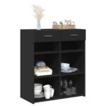 vidaXL Komoda, čierna 80x42,5x93 cm, kompozitné drevo – Obrázok 3