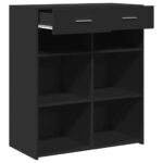 vidaXL Komoda, čierna 80x42,5x93 cm, kompozitné drevo – Obrázok 7