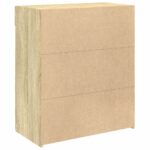 vidaXL Komoda, dub sonoma 80x42,5x93 cm, kompozitné drevo – Obrázok 6