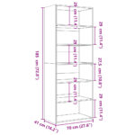 vidaXL Vysoká skrinka dub sonoma 70x41x185 cm kompozitné drevo – Obrázok 9