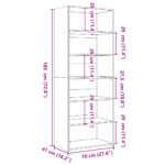 vidaXL Vysoká skrinka sivá sonoma 70x41x185 cm kompozitné drevo – Obrázok 9